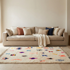 Tapis berbère Azilal - Dessins multicolores