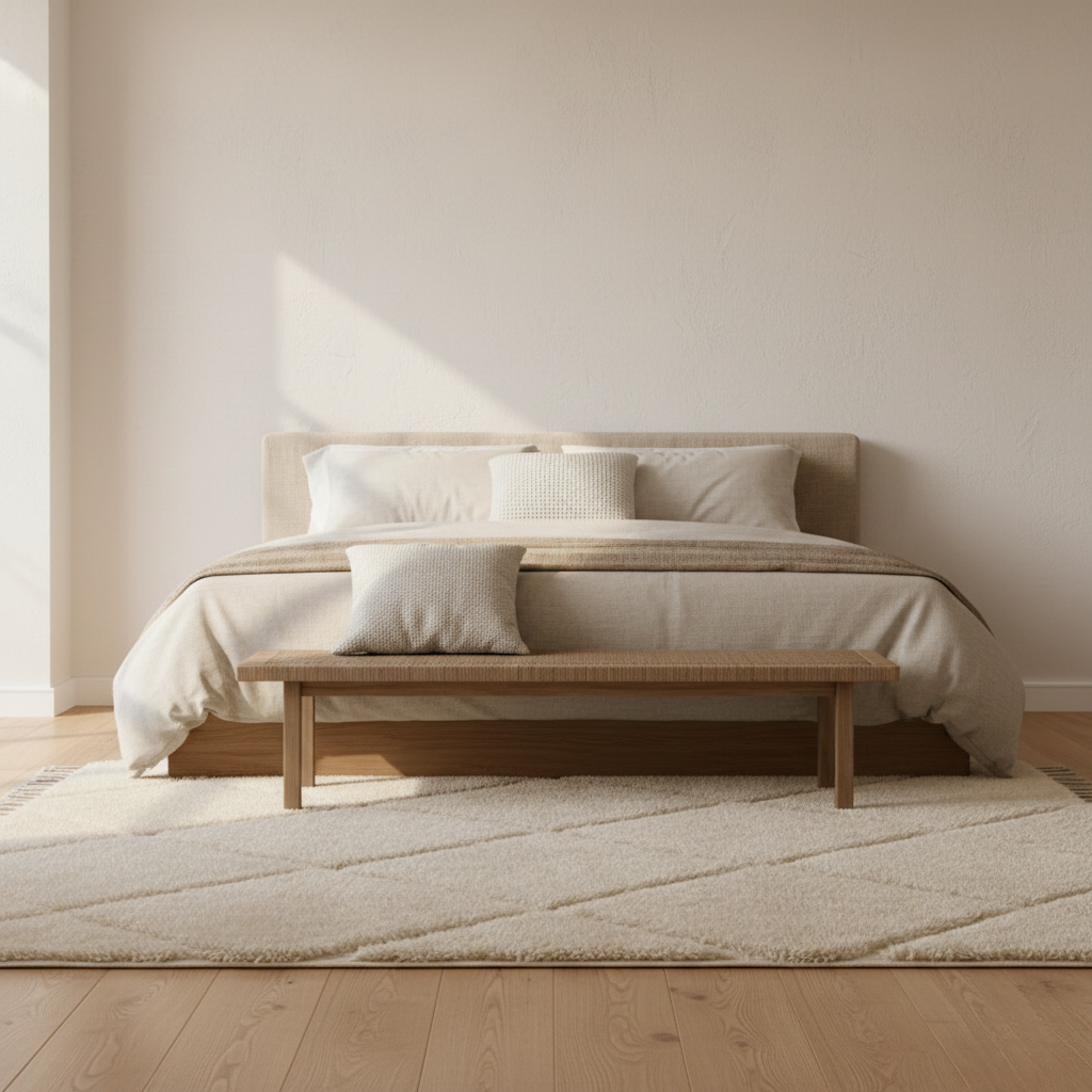 Tapis Berbère Beni Ouarain blanc - 200 x 300cm