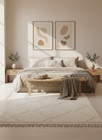 Tapis Berbère Beni Ouarain blanc