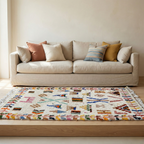 Tapis berbère Azilal - Dessins multicolores