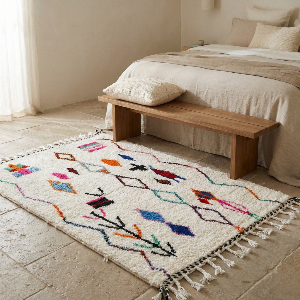 Tapis berbère Azilal - Dessins multicolores