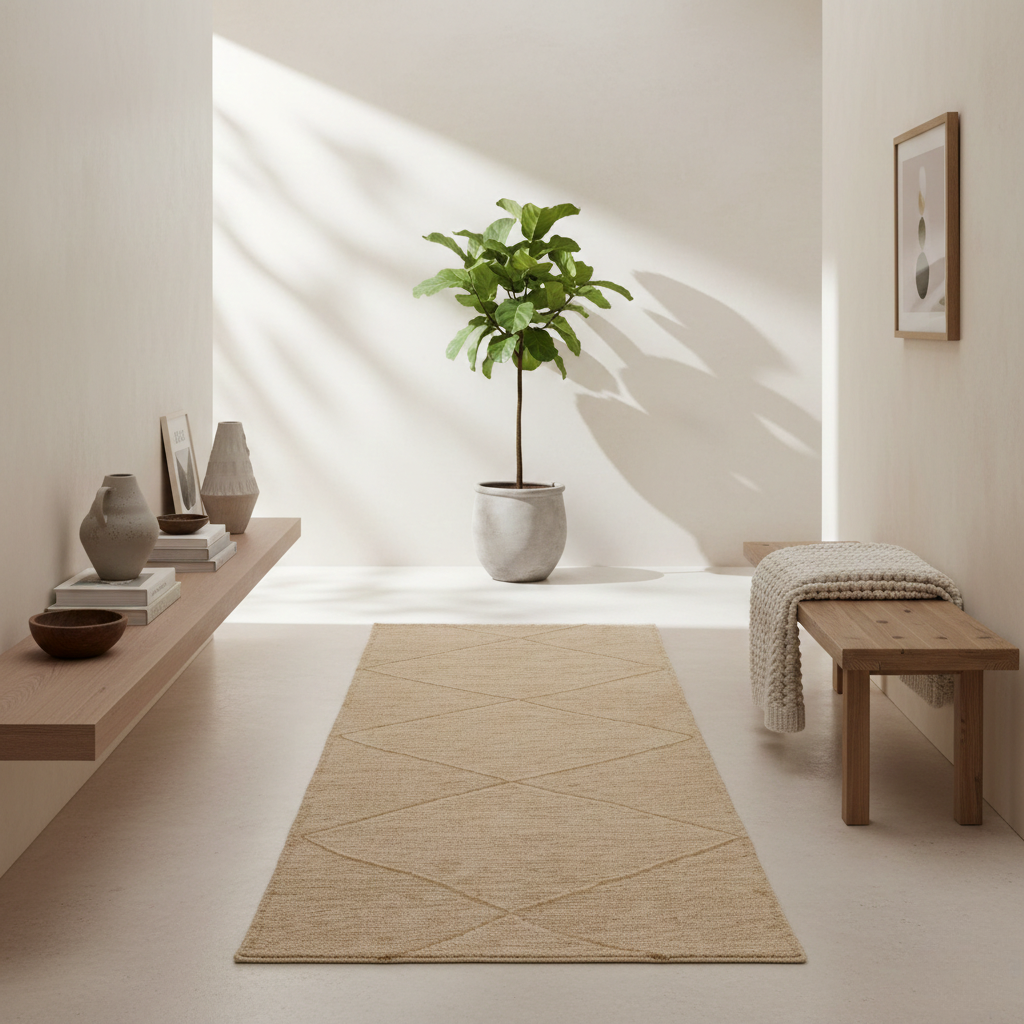 Tapis de couloir Zanafi - Beige 270 x 76cm