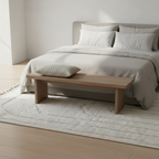 Tapis Béni Ouarain blanc - Arche