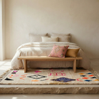 Tapis berbère Azilal - Symboles berbères multicolores