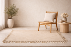 Tapis Zanafi - Beige Motifs Losange