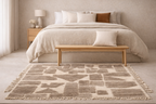 Tapis Mrirt - beige motifs géométriques