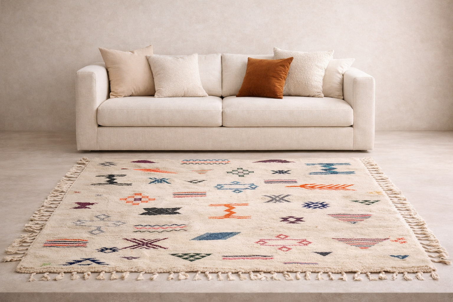 Tapis Kilim  - Symboles berbères multicolores