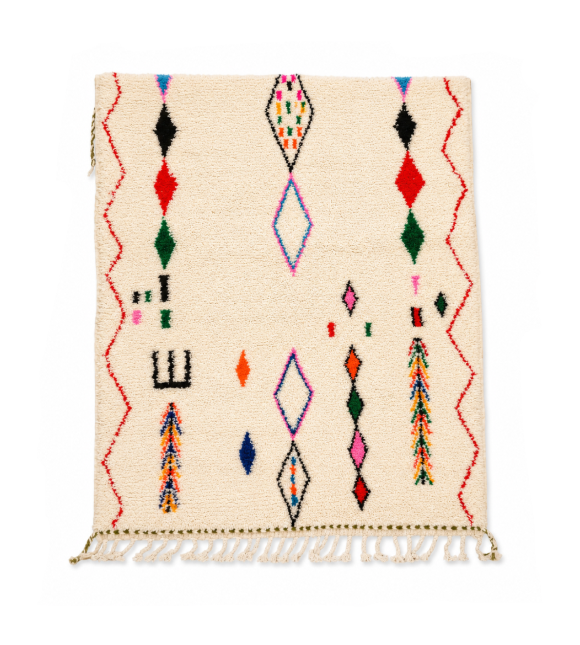 Tapis berbère Azilal - Symboles berbères multicolores