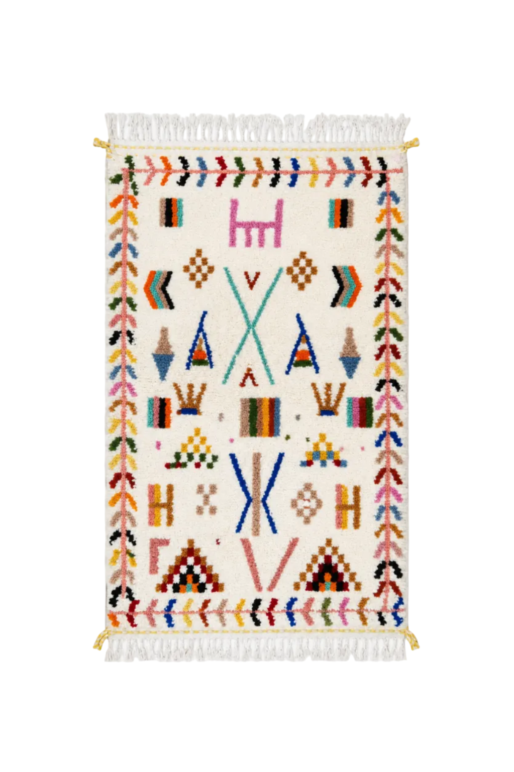 Tapis berbère Azilal - Dessins multicolores