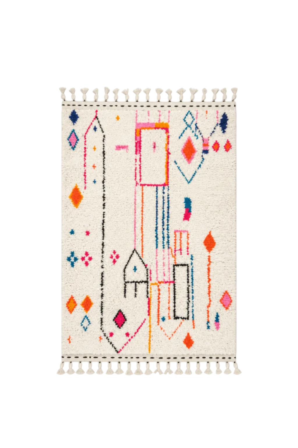 Tapis berbère Azilal - Dessins multicolores
