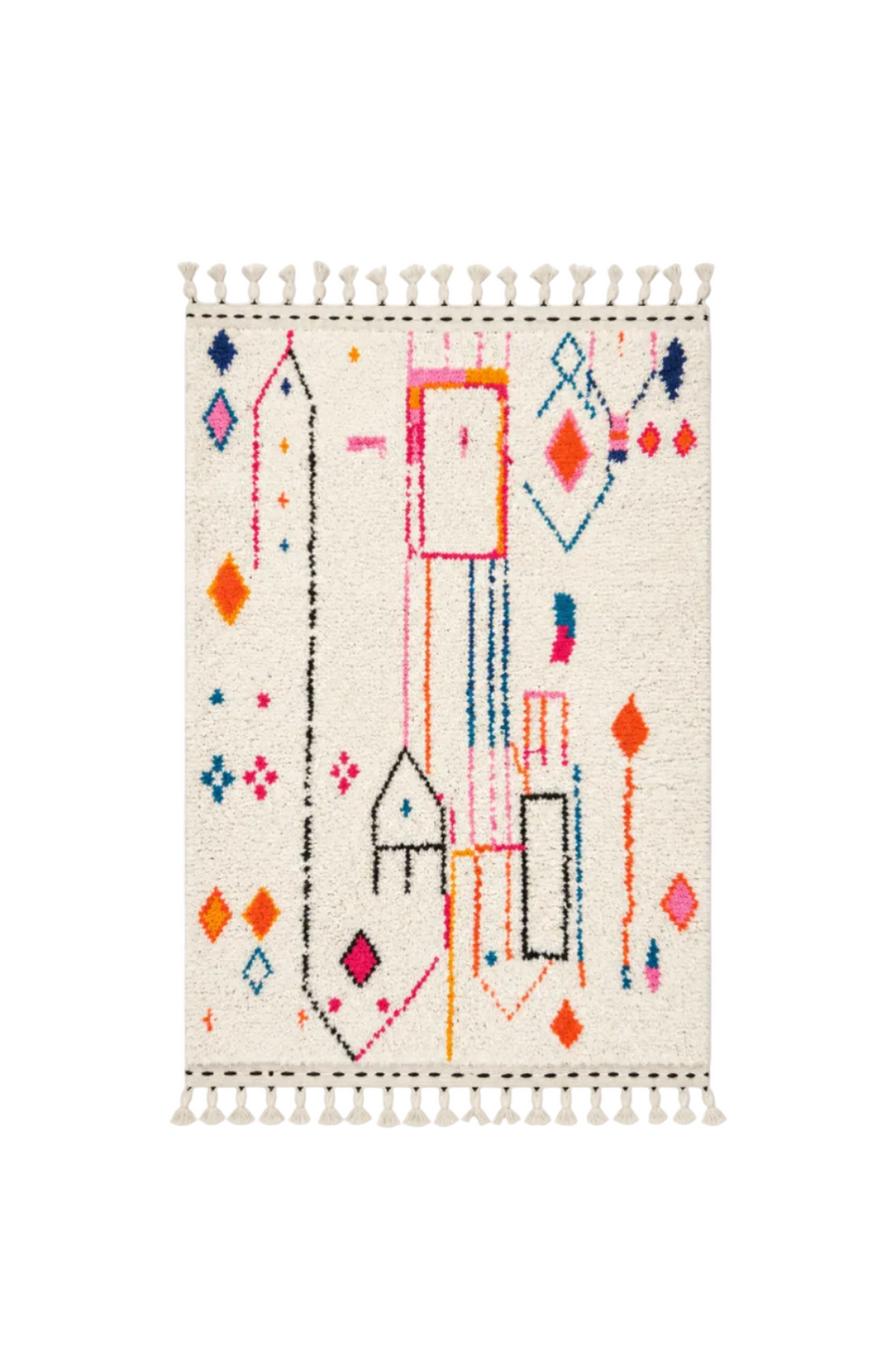 Tapis berbère Azilal - Dessins multicolores