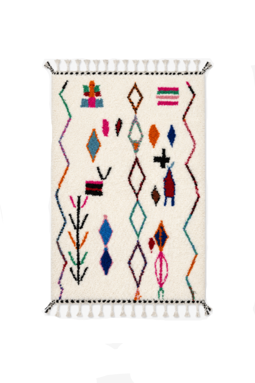 Tapis berbère Azilal - Dessins multicolores