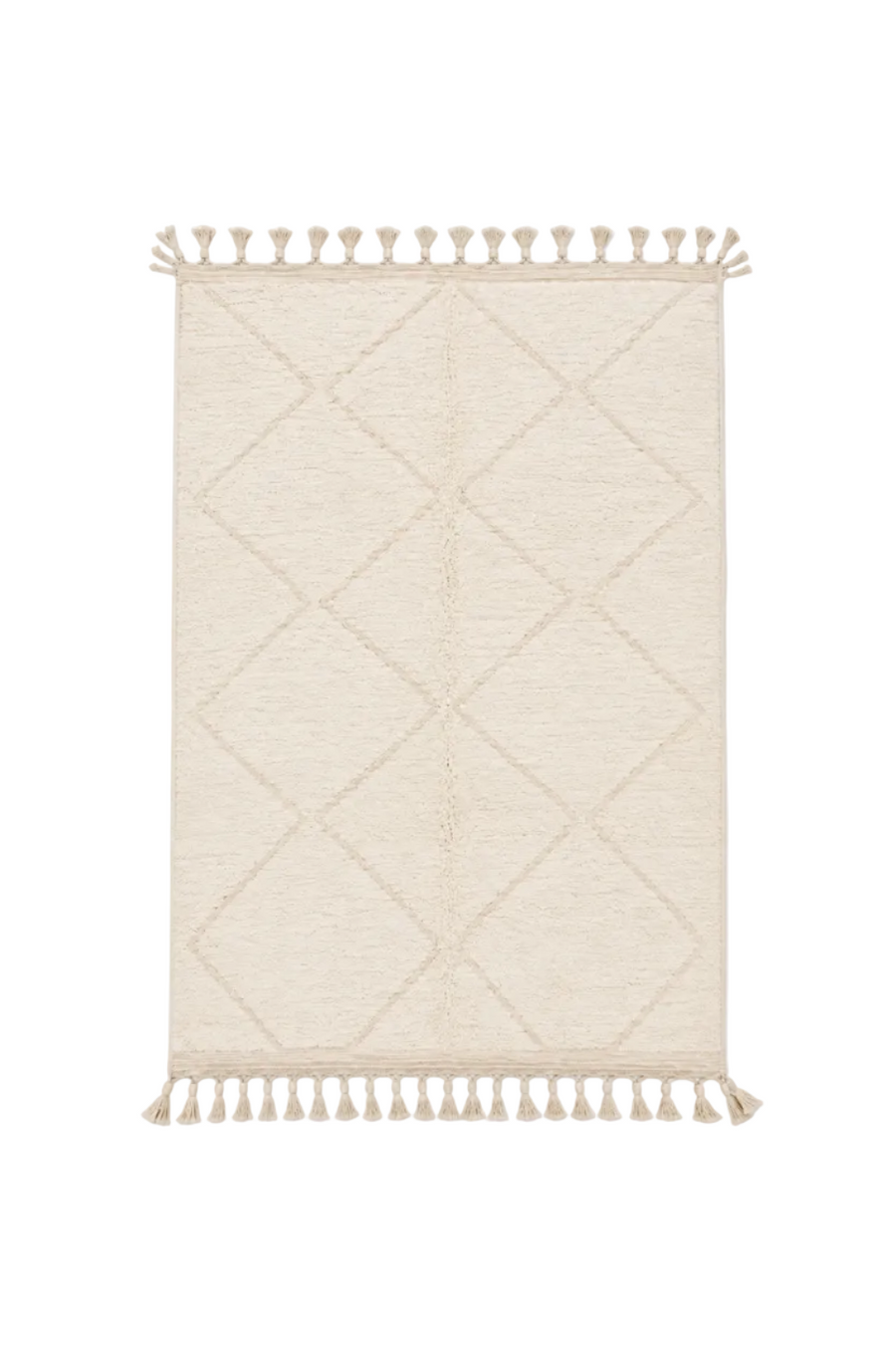 Tapis Berbère Beni Ouarain blanc