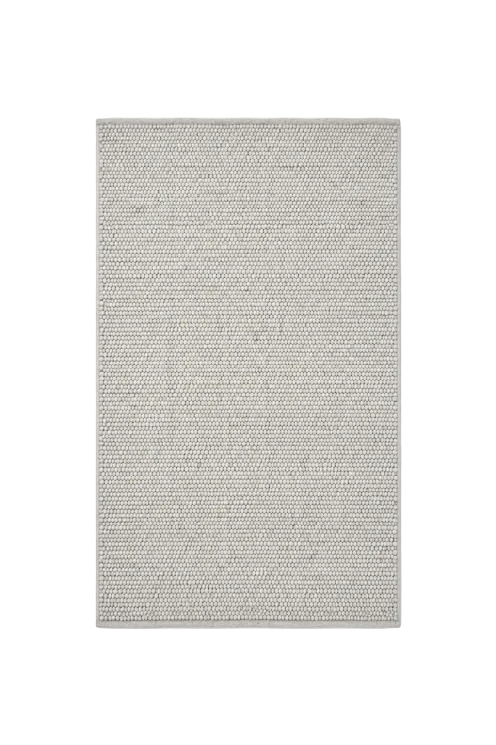Tapis boule de laine Tissé main - Gris clair