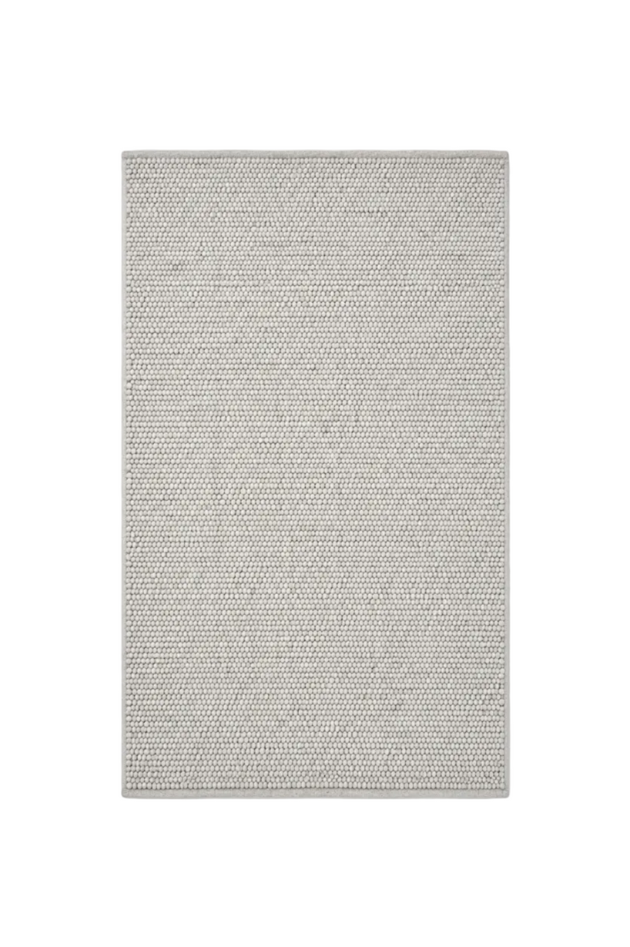 Tapis boule de laine Tissé main - Gris clair