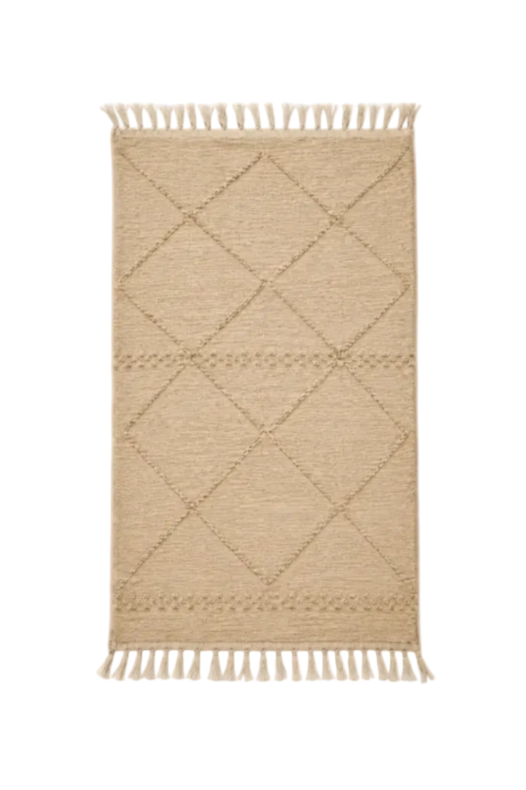 Tapis Zanafi - Beige motifs géométriques