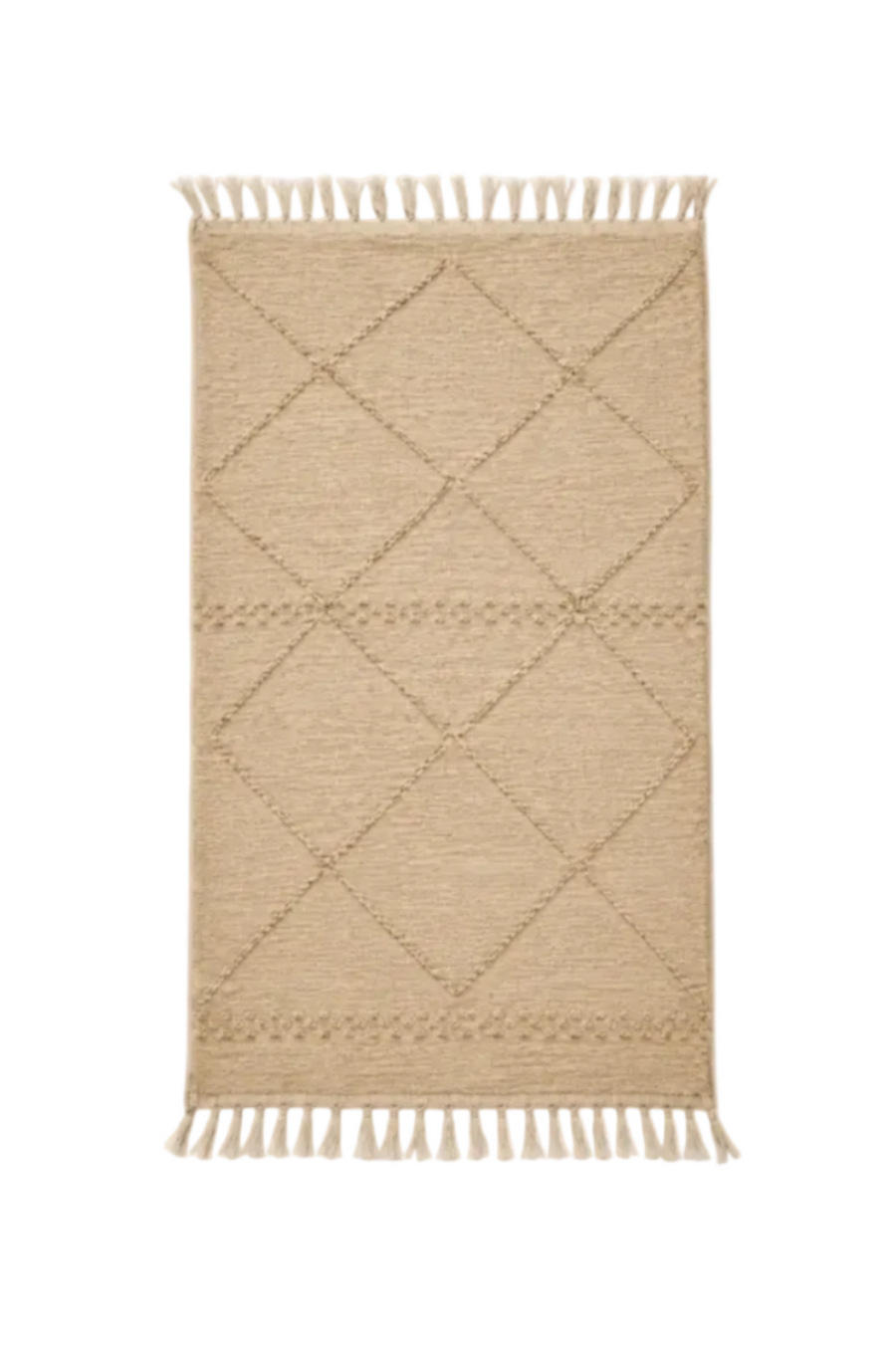 Tapis Zanafi - Beige motifs géométriques