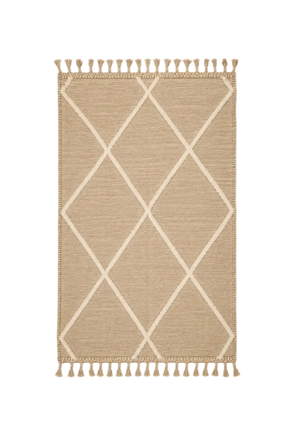 Tapis Zanafi  -  Beige Motifs Losanges