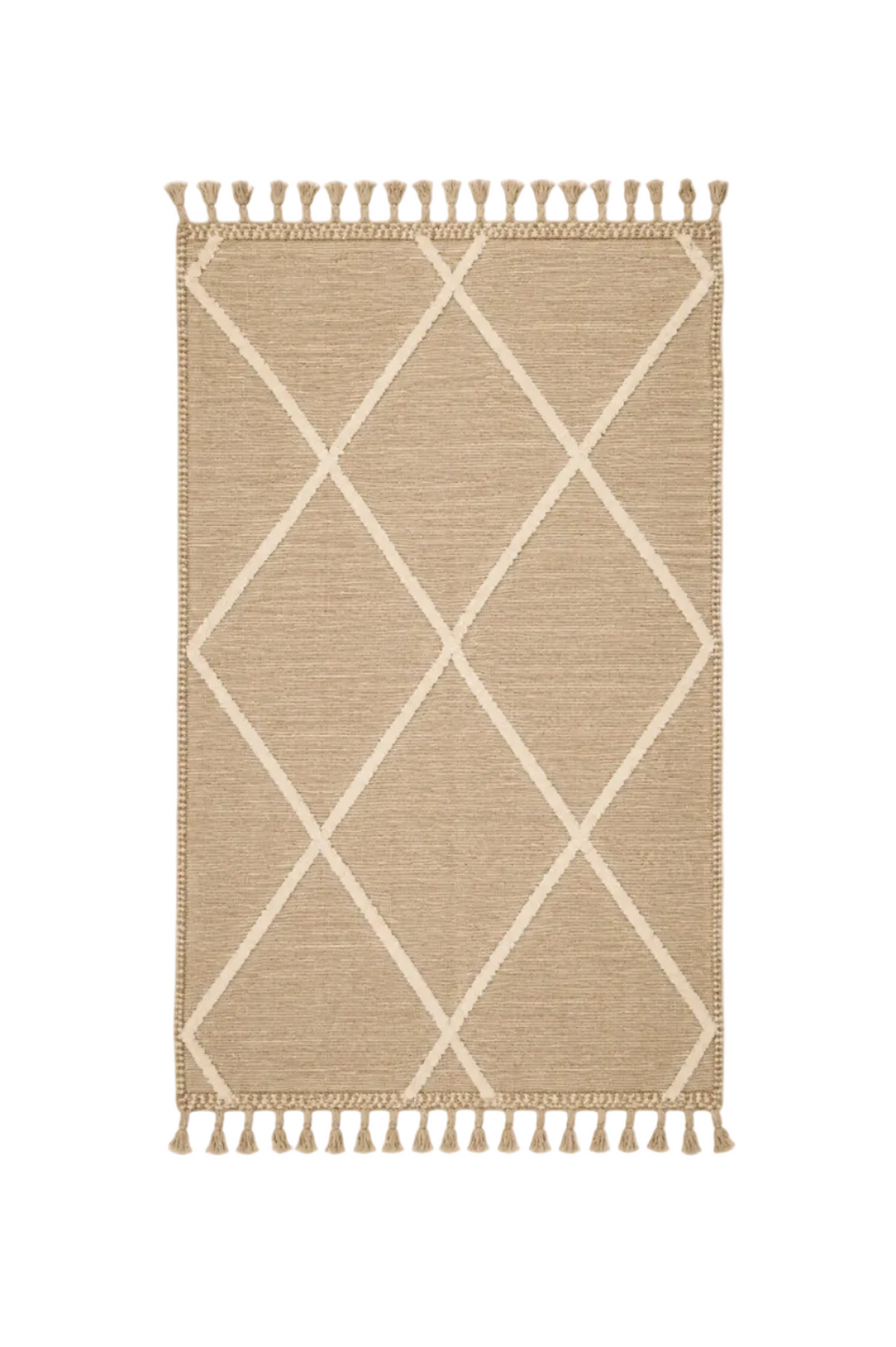 Tapis Zanafi  -  Beige Motifs Losanges