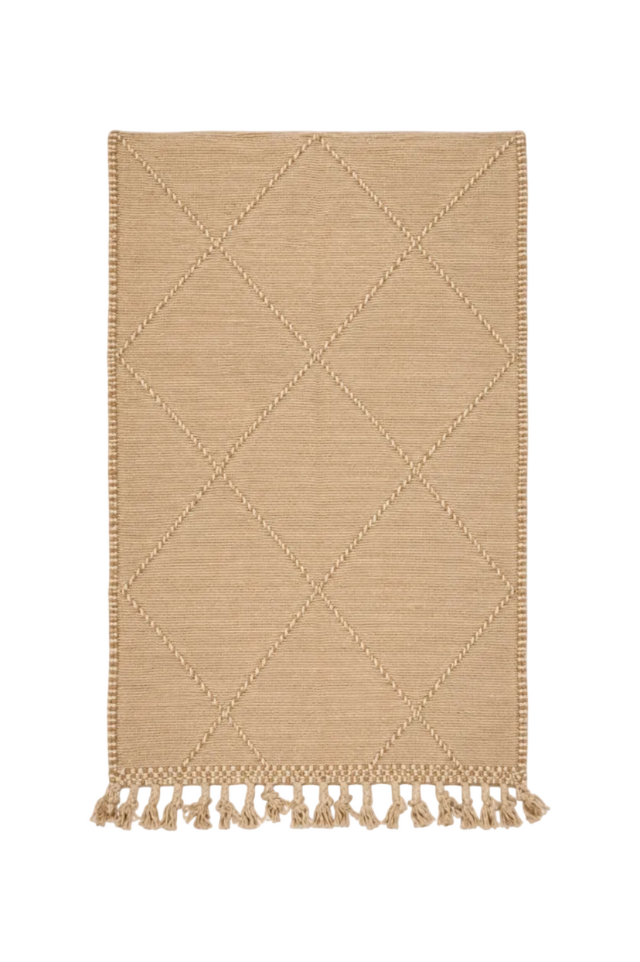 Tapis Zanafi - Beige Motifs Losange