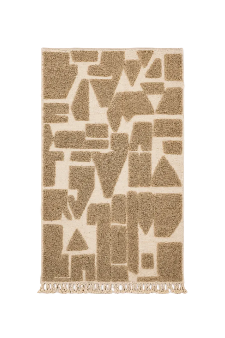 Tapis Mrirt - beige motifs géométriques