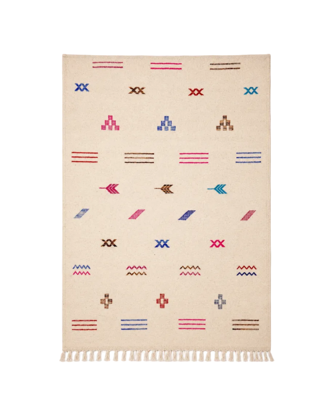 Tapis Kilim - Symboles berbères multicolores