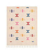 Tapis fin berbère Kilim - Symboles berbères multicolores