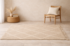 Tapis Zanafi  -  Beige Motifs Losanges