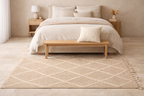 Tapis Zanafi  -  Beige Motifs Losanges