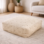 Pouf Kilim - Pois beige