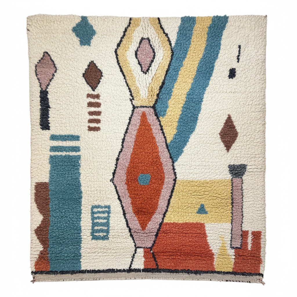Tapis Berbère Boujaad Coloré
