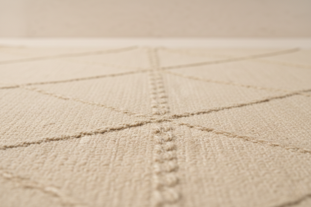 Tapis Zanafi 262 x 150cm - Beige motifs géométriques