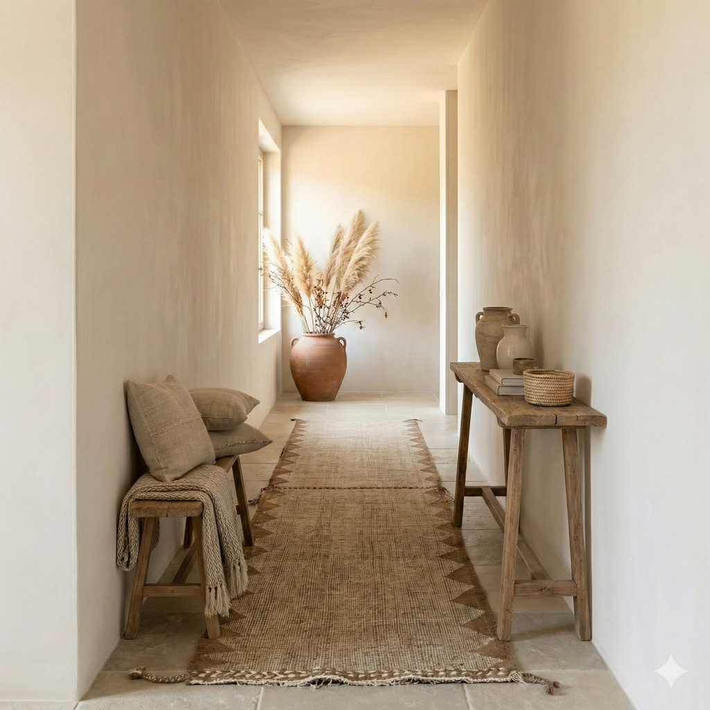 Tapis de couloir Zanafi 338 x 89cm - Marron