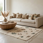 Tapis Kilim - Symboles berbères tons naturels