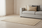 Tapis Zanafi - Beige motifs géométriques