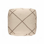 Pouf Kilim - Géométrique grège