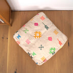 Pouf Kilim - Symboles berbères multicolores