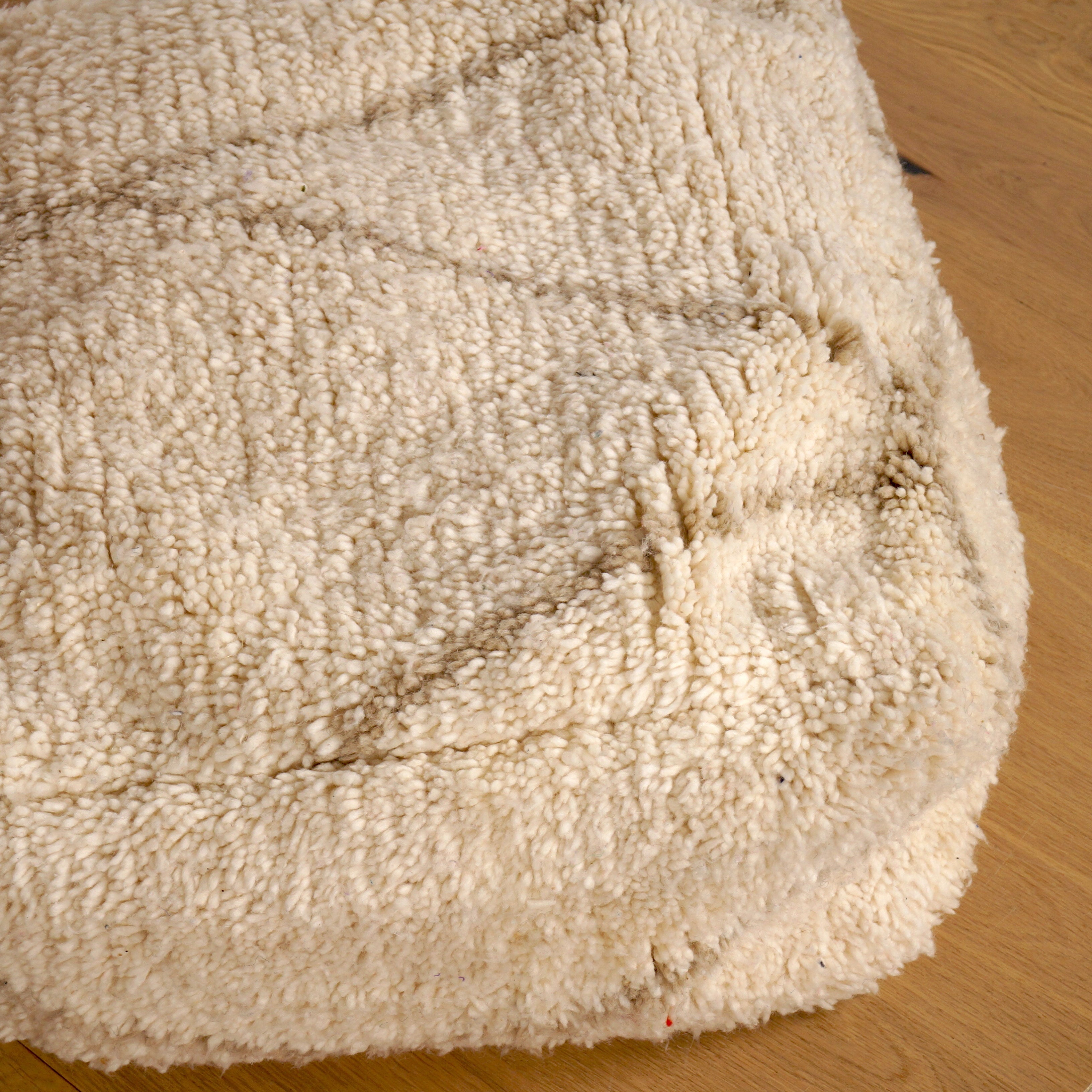 Pouf Béni Ouarain - Géométrique beige