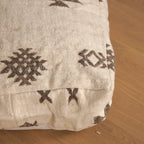 Pouf Kilim - Symboles berbères grège