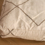 Pouf berbère Kilim - Géométrique beige
