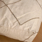 Pouf berbère Kilim - Géométrique beige