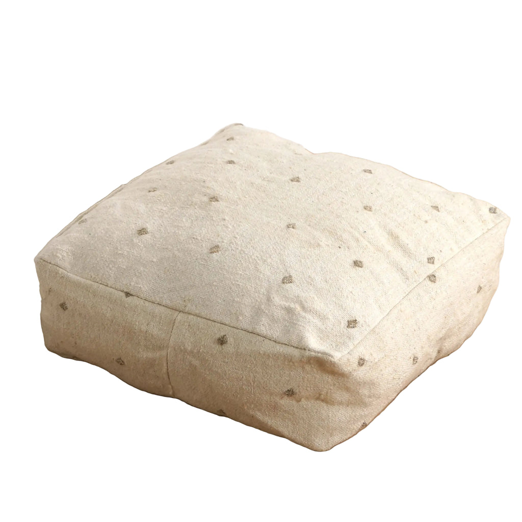 Pouf Kilim - Pois beige