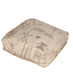 Pouf Kilim - Symboles berbères beige