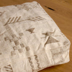 Pouf Kilim - Symboles berbères beige