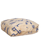 Pouf Kilim - Symboles berbères bleu