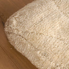 Pouf berbère Béni Ouarain blanc - Géométrique