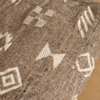 Pouf Kilim - Symboles berbères écru