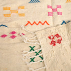 Tapis fin berbère Kilim - Symboles berbères multicolores