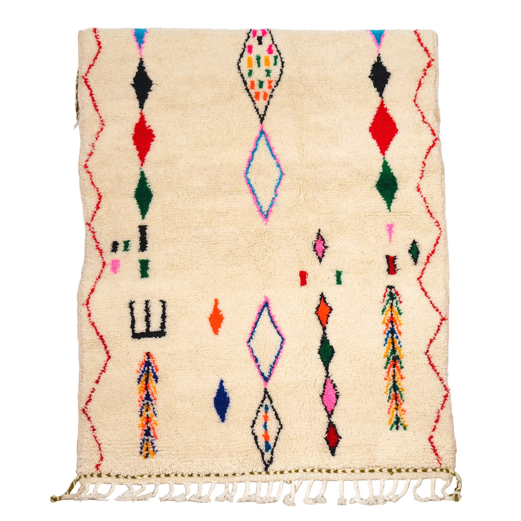 Tapis berbère Azilal - Symboles berbères multicolores