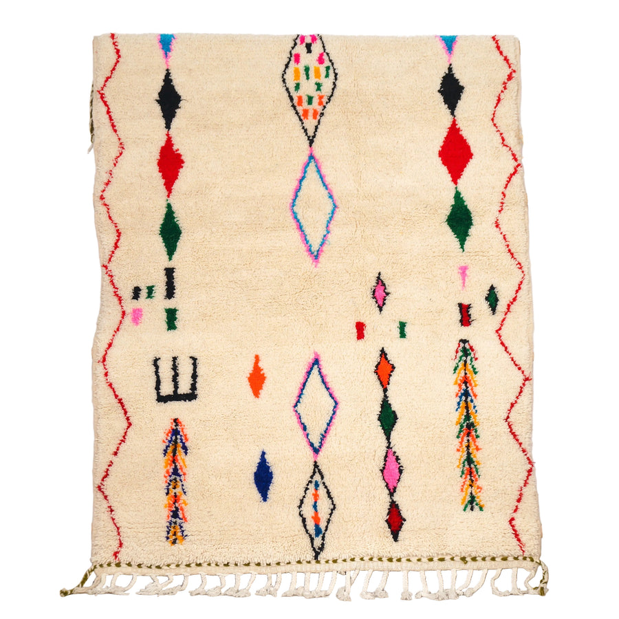 Tapis berbère Azilal - Symboles berbères multicolores